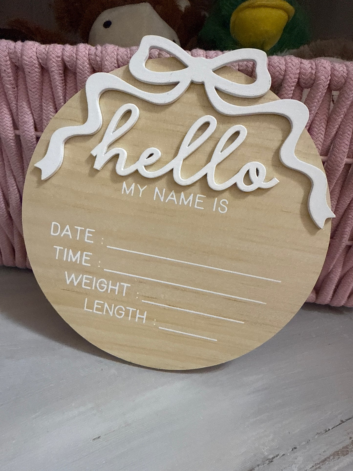 Baby Girl Welcome Sign