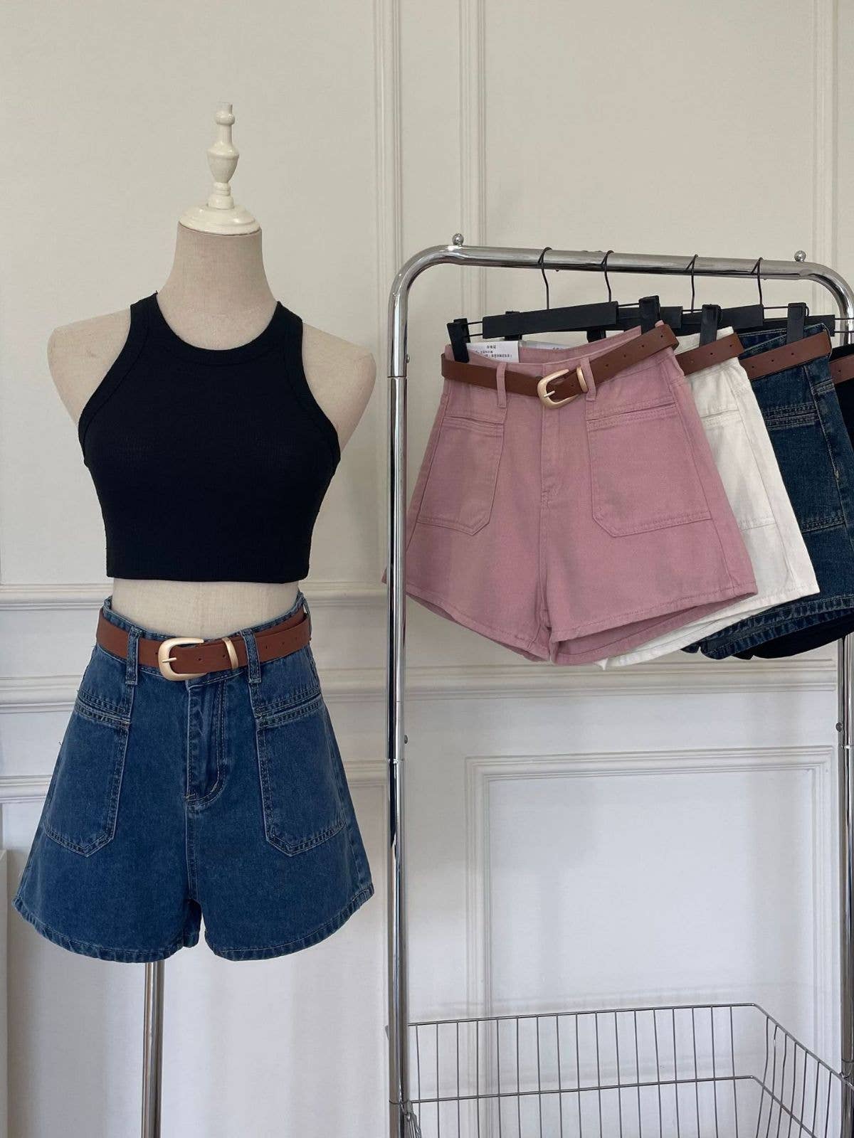 A-Line Denim Shorts