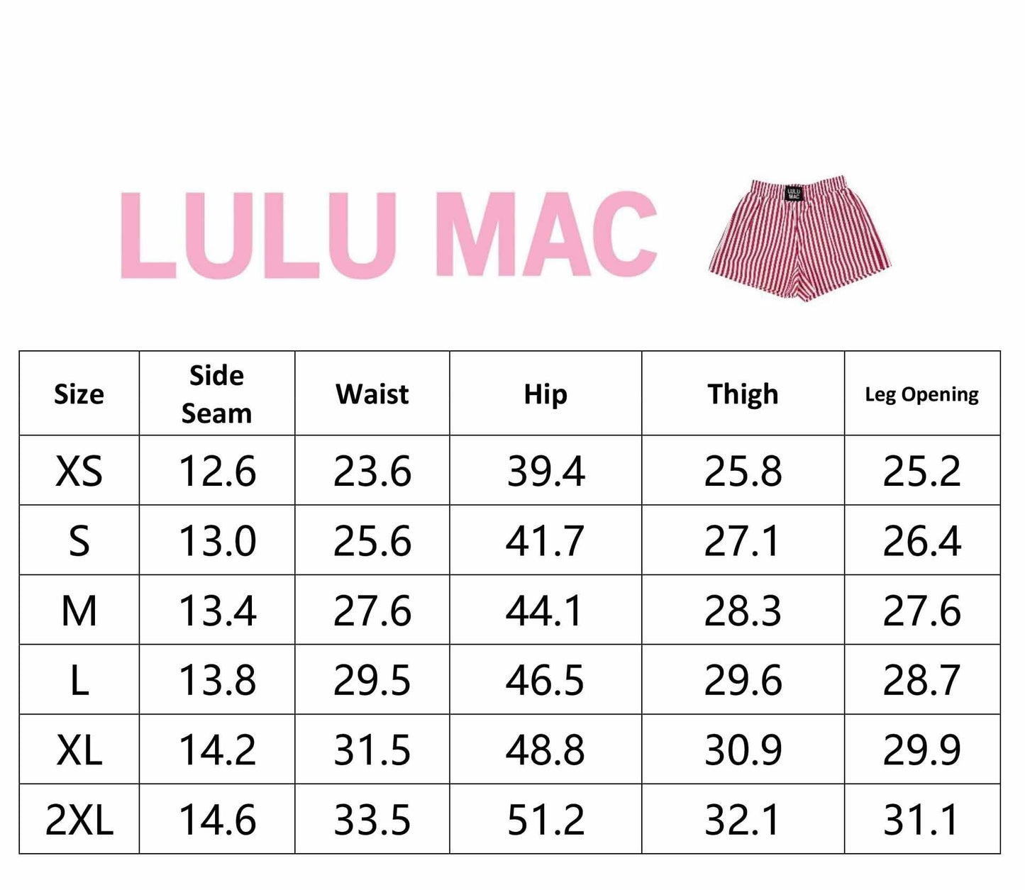 LULU MAC PINK STRIPED BOXER SHORT