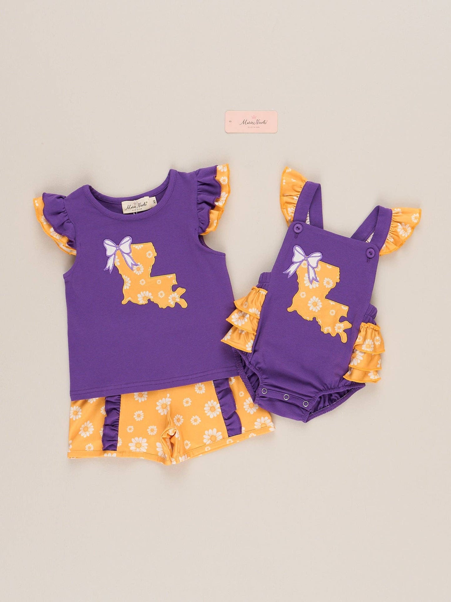 Louisiana Embroidered Floral Ruffle Bubble
