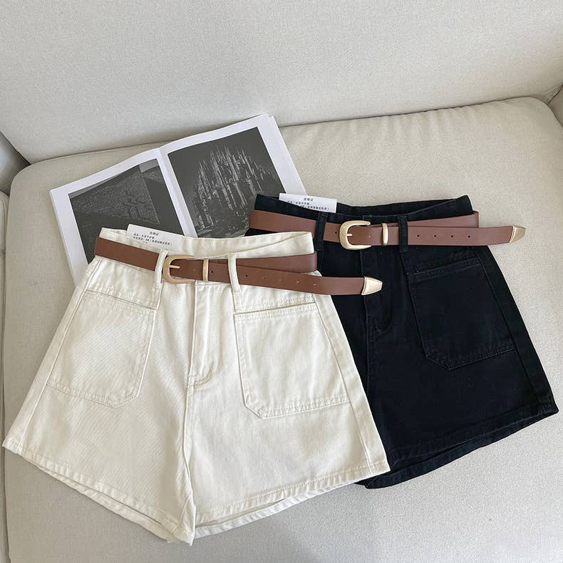 A-Line Denim Shorts