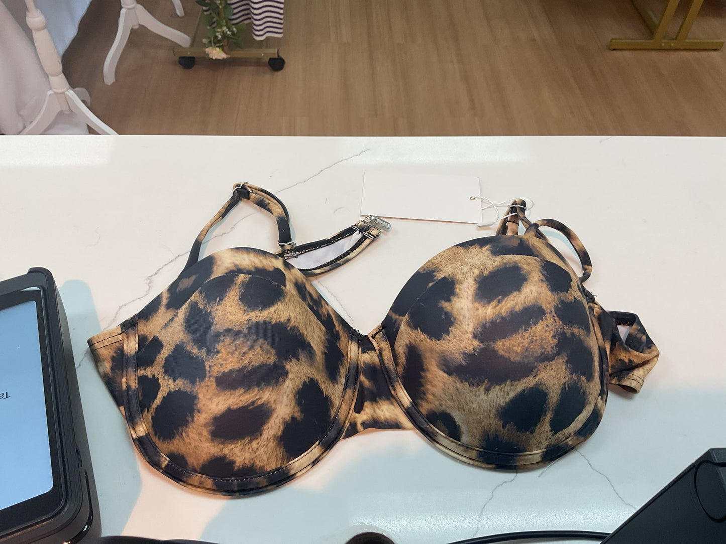 Leopard swim suit top