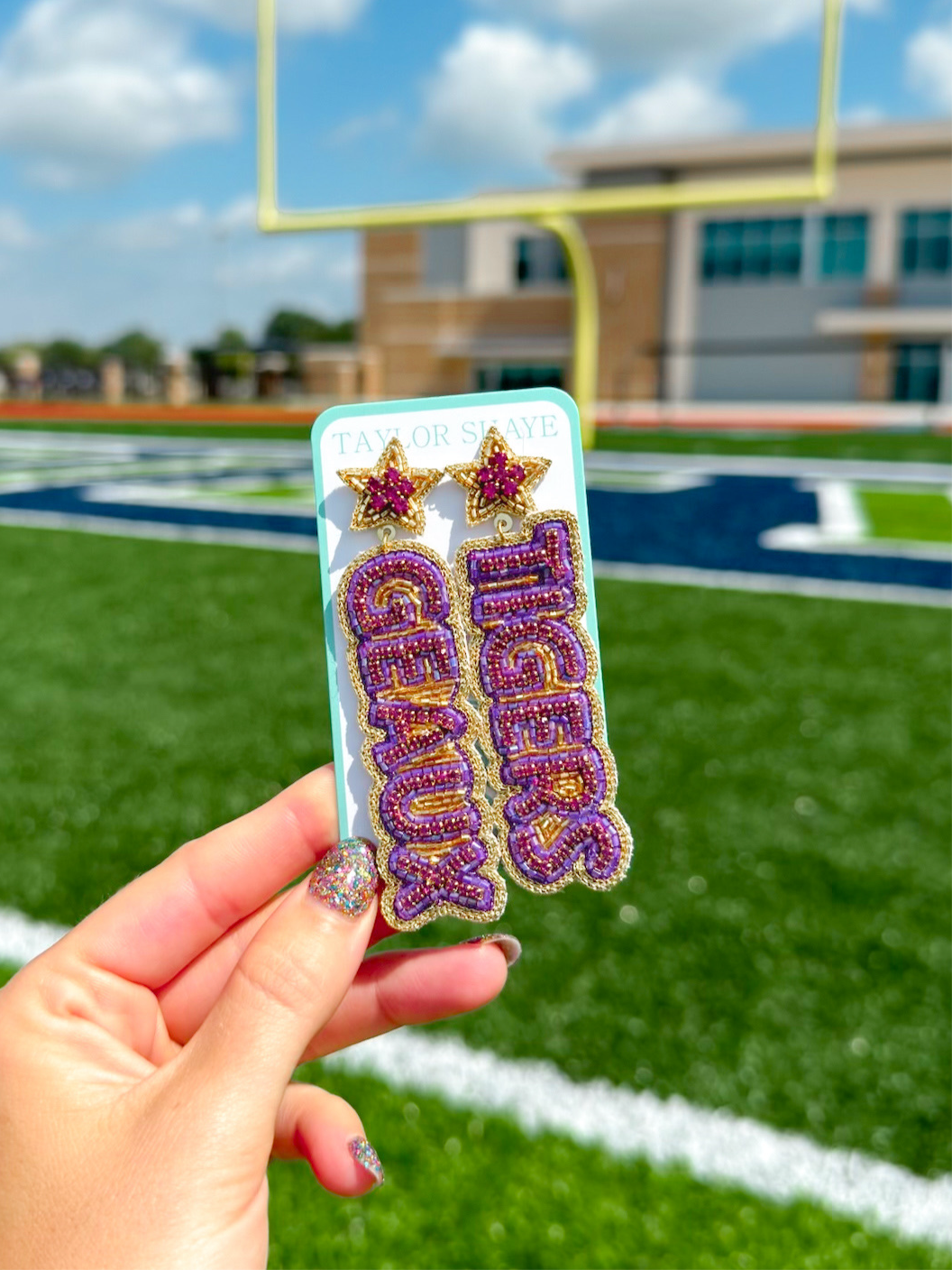 LSU Geaux Tigers Beaded Drops