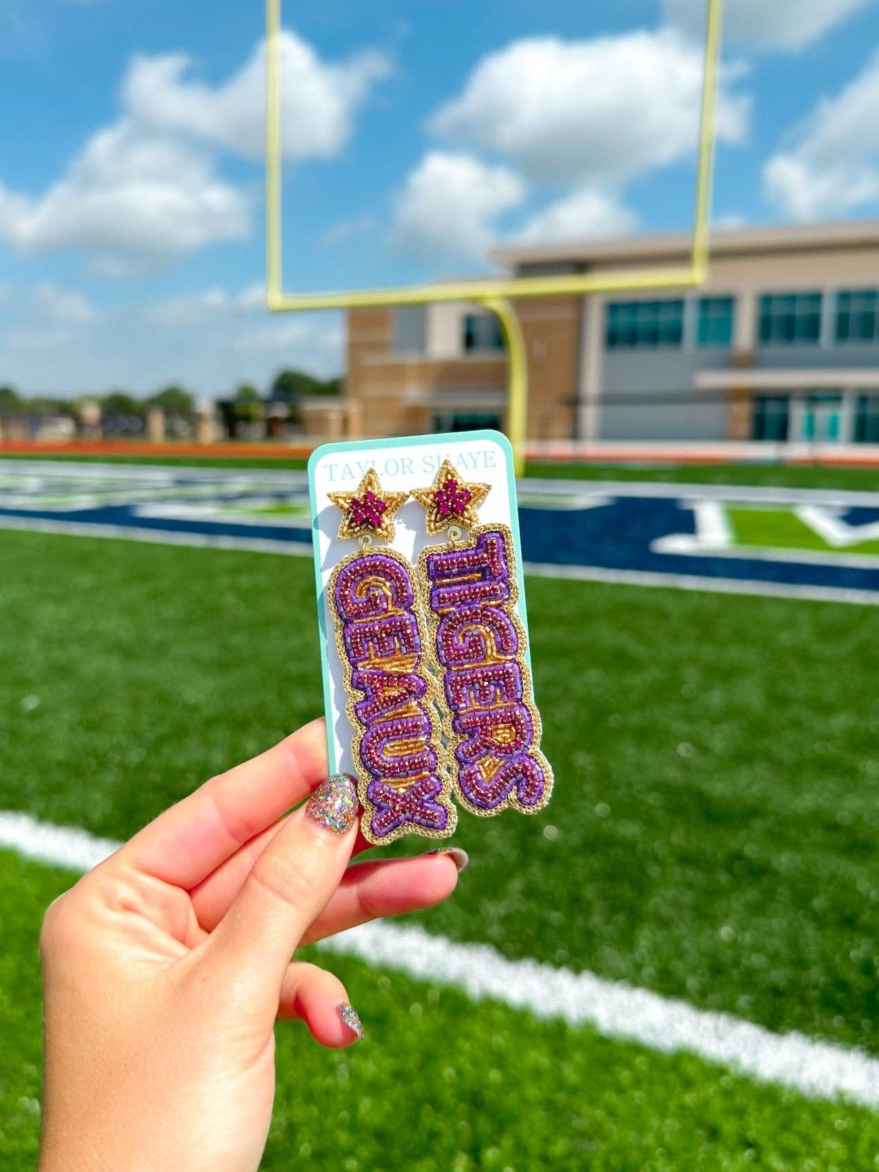 LSU Geaux Tigers Beaded Drops