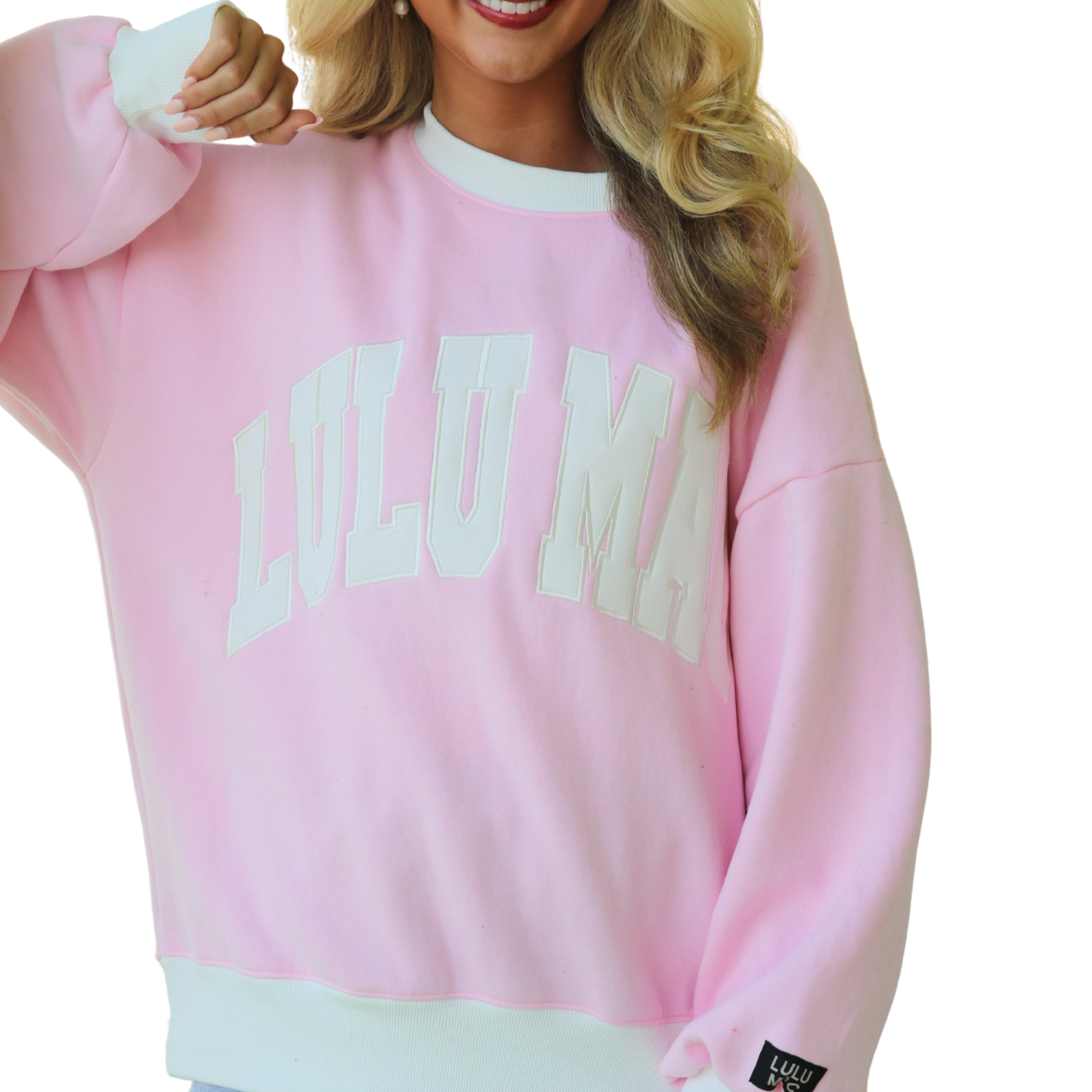 Color Block Pink/White - Stitch Lulu Mac Sweatshirt