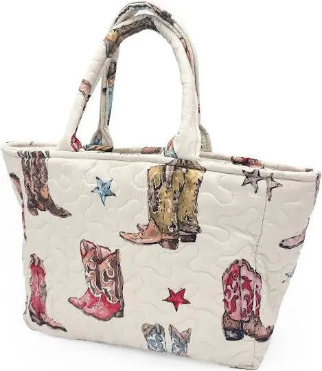 Thunderbird Boots Sand Quilted Handbag