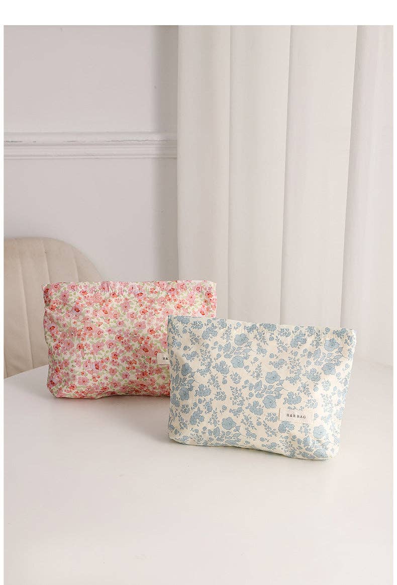 Sweet Simple Floral Print Cosmetic Bag DPB1008