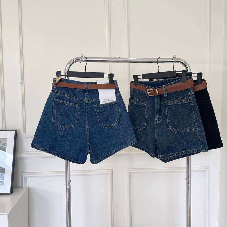 A-Line Denim Shorts