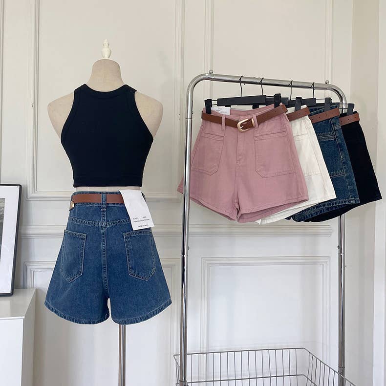 A-Line Denim Shorts