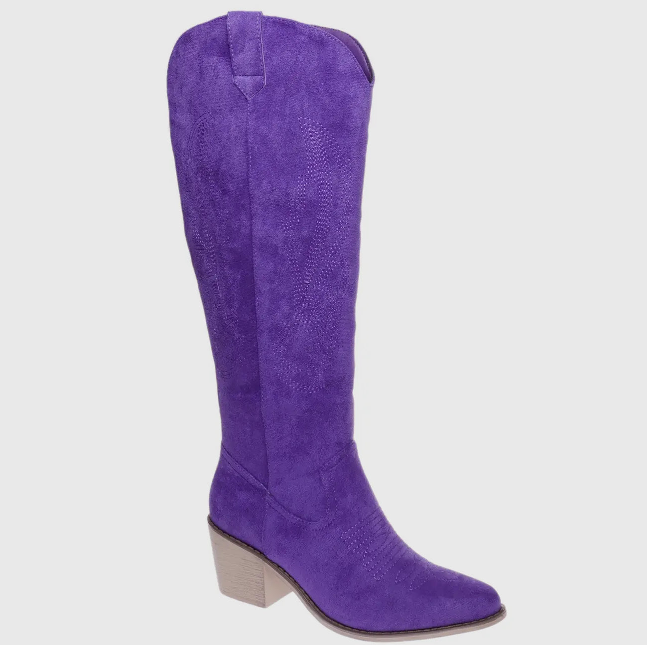 Purple Suede Cowgirl Boots
