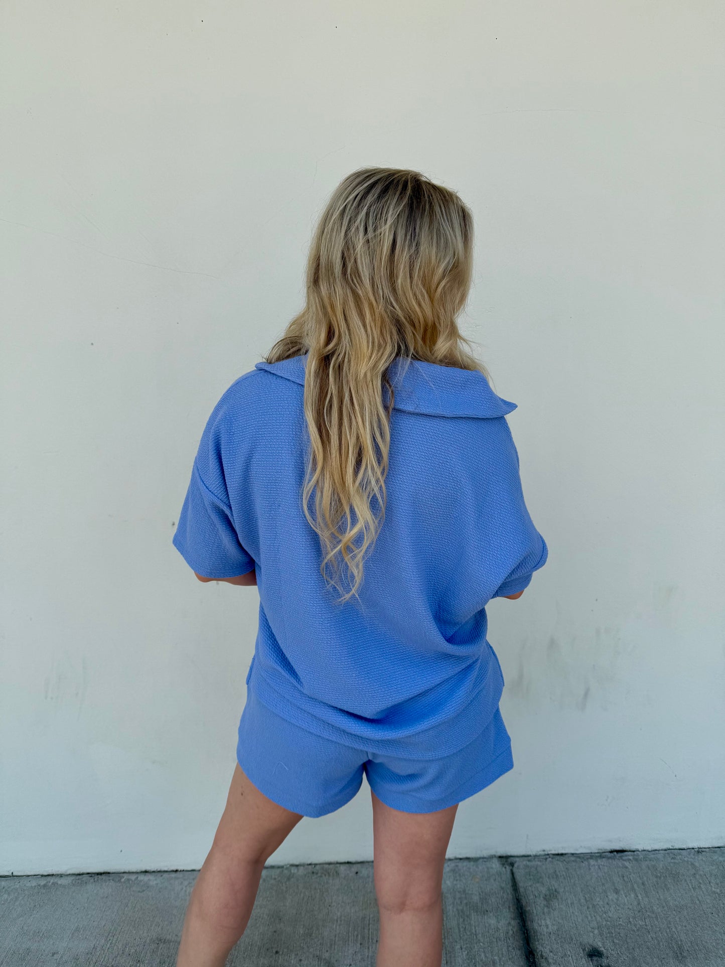 Cotton Blend Knit Short Set