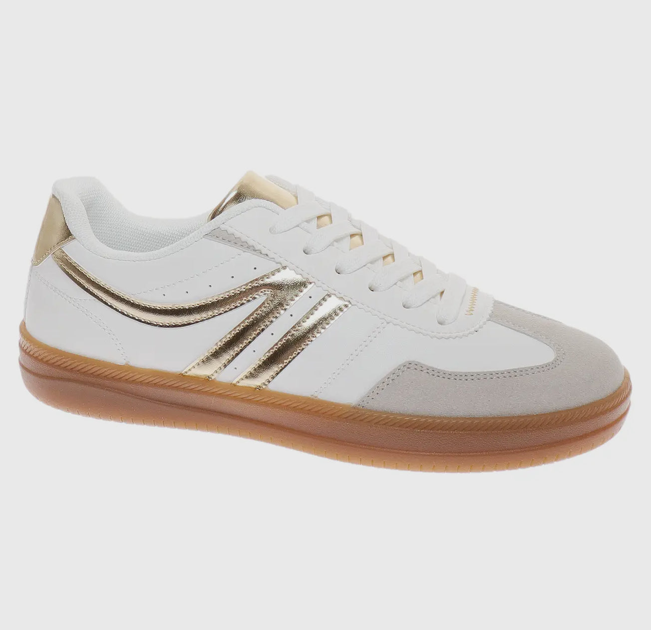 Giana Gold and White Shoes