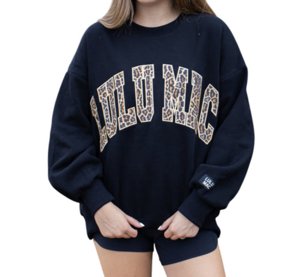 Black Leopard Lulu Mac Sweatshirt