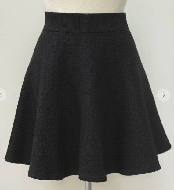 Black Line Knee Skirt