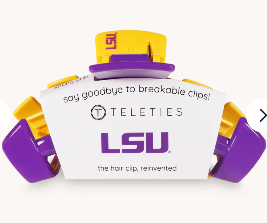 LSU Large Teletie Claw Hair Clip