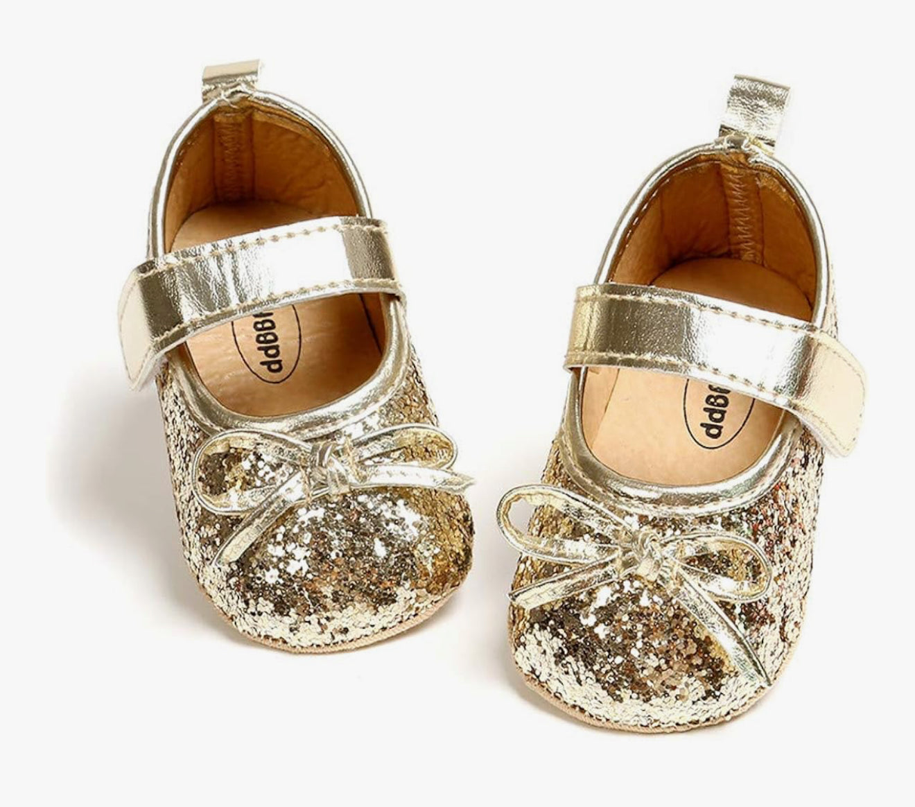 Gold Glitter Infant Shoe