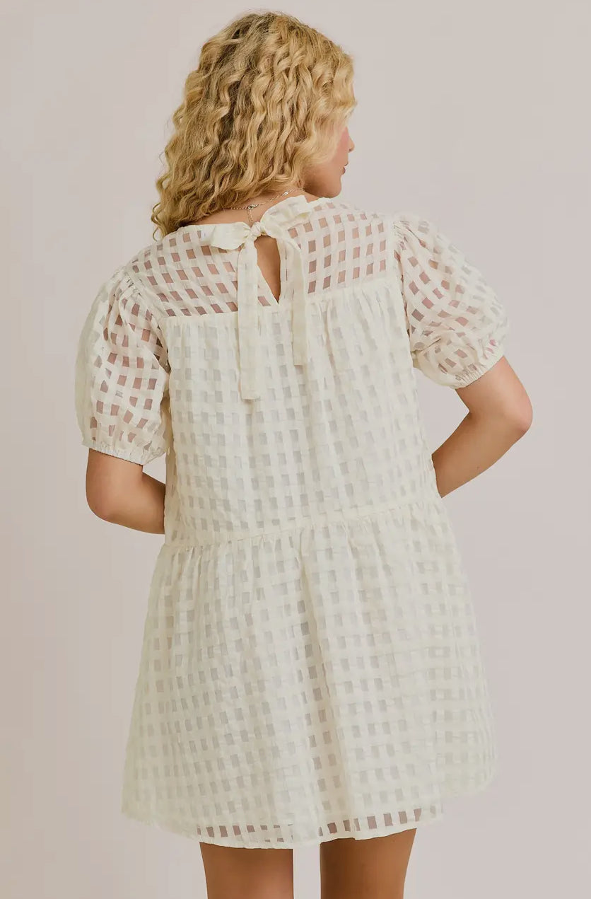Short Puff Sleeve Mini Dress