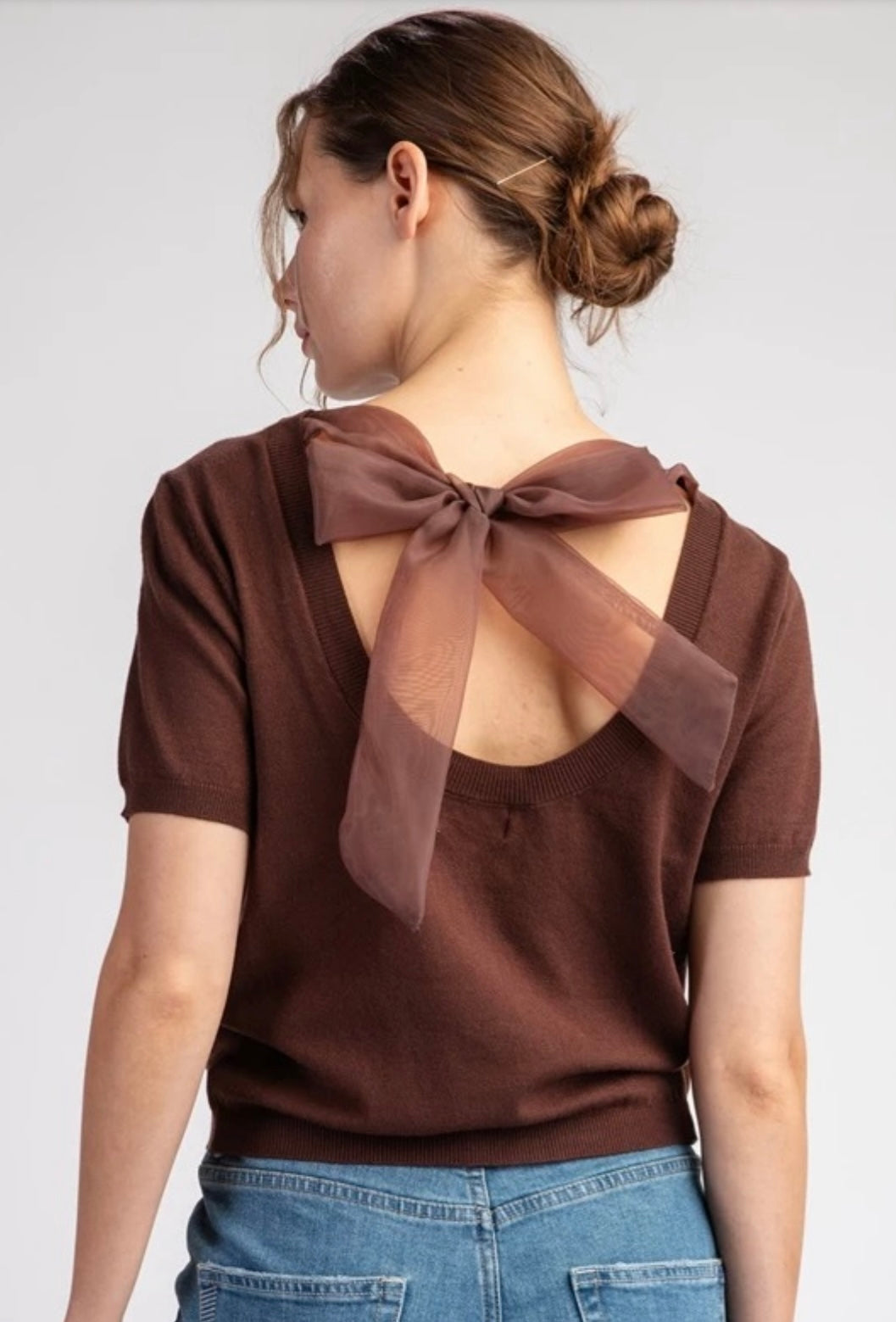 Bow Back Sweater Top