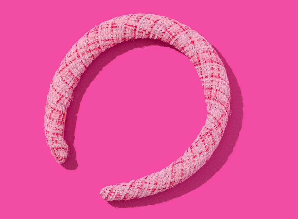 Cher Pink Tweed Headband