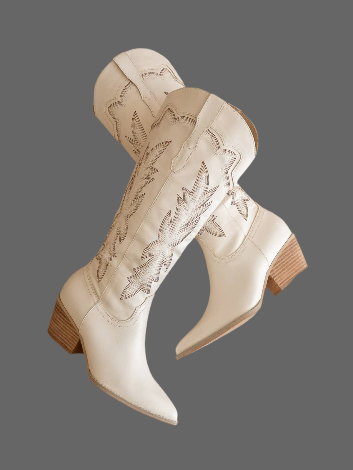 The Ainsley White | Embroidered Cowboy Western Boot