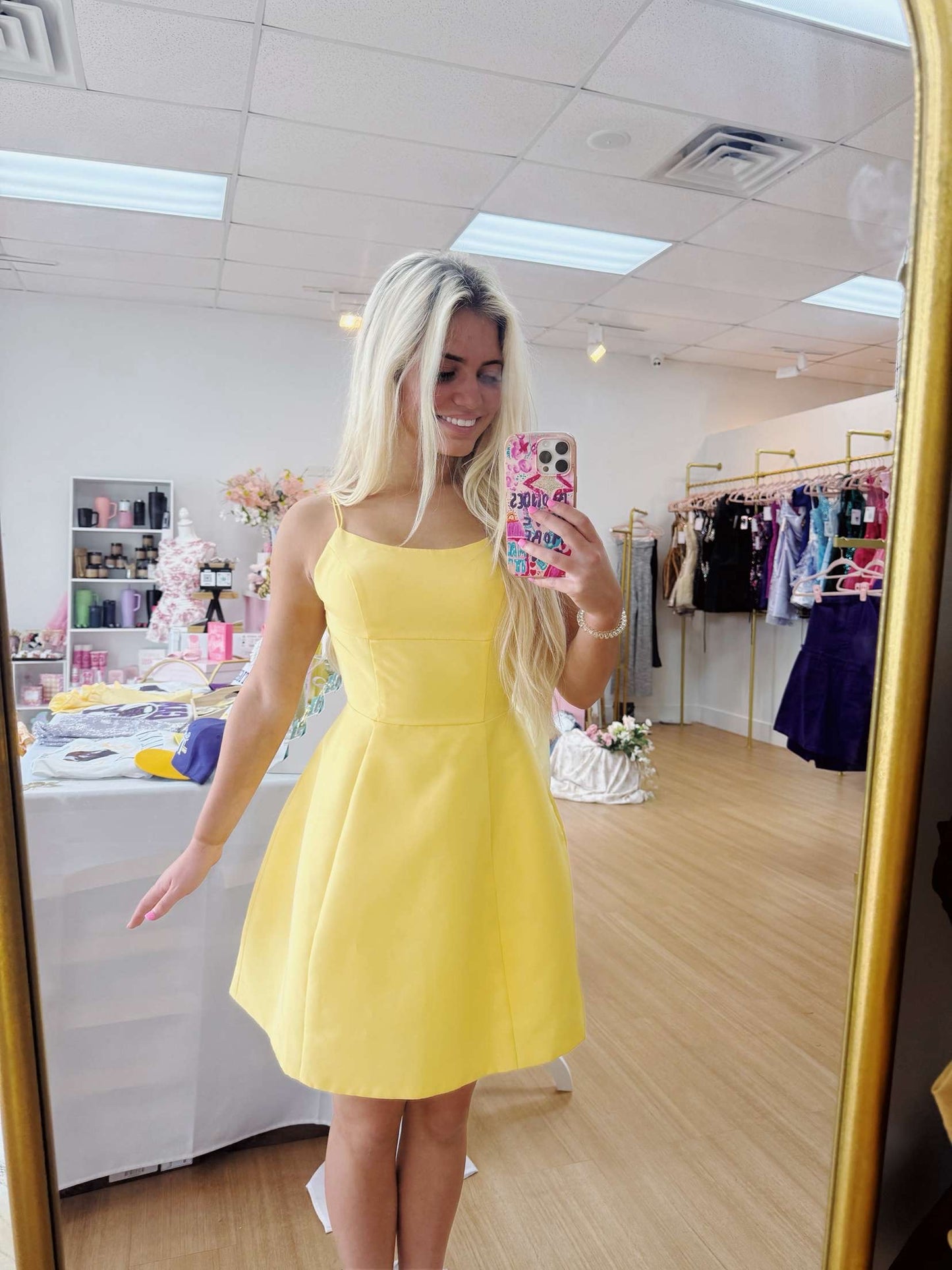Yellow Corset Back Sherri Hill Cons.