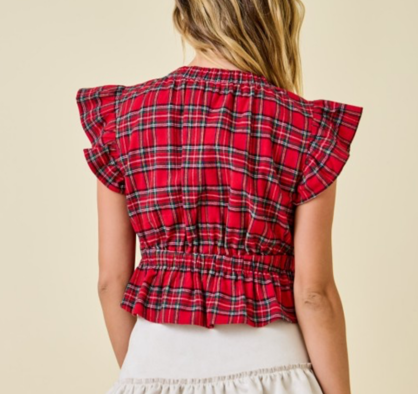 Christmas Crush Plaid Style Top