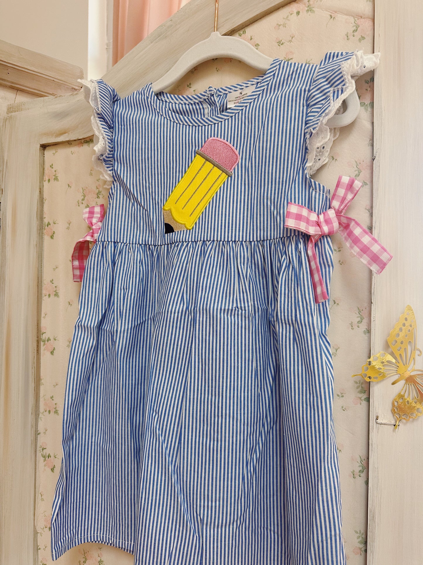 Girls Striped School Dress