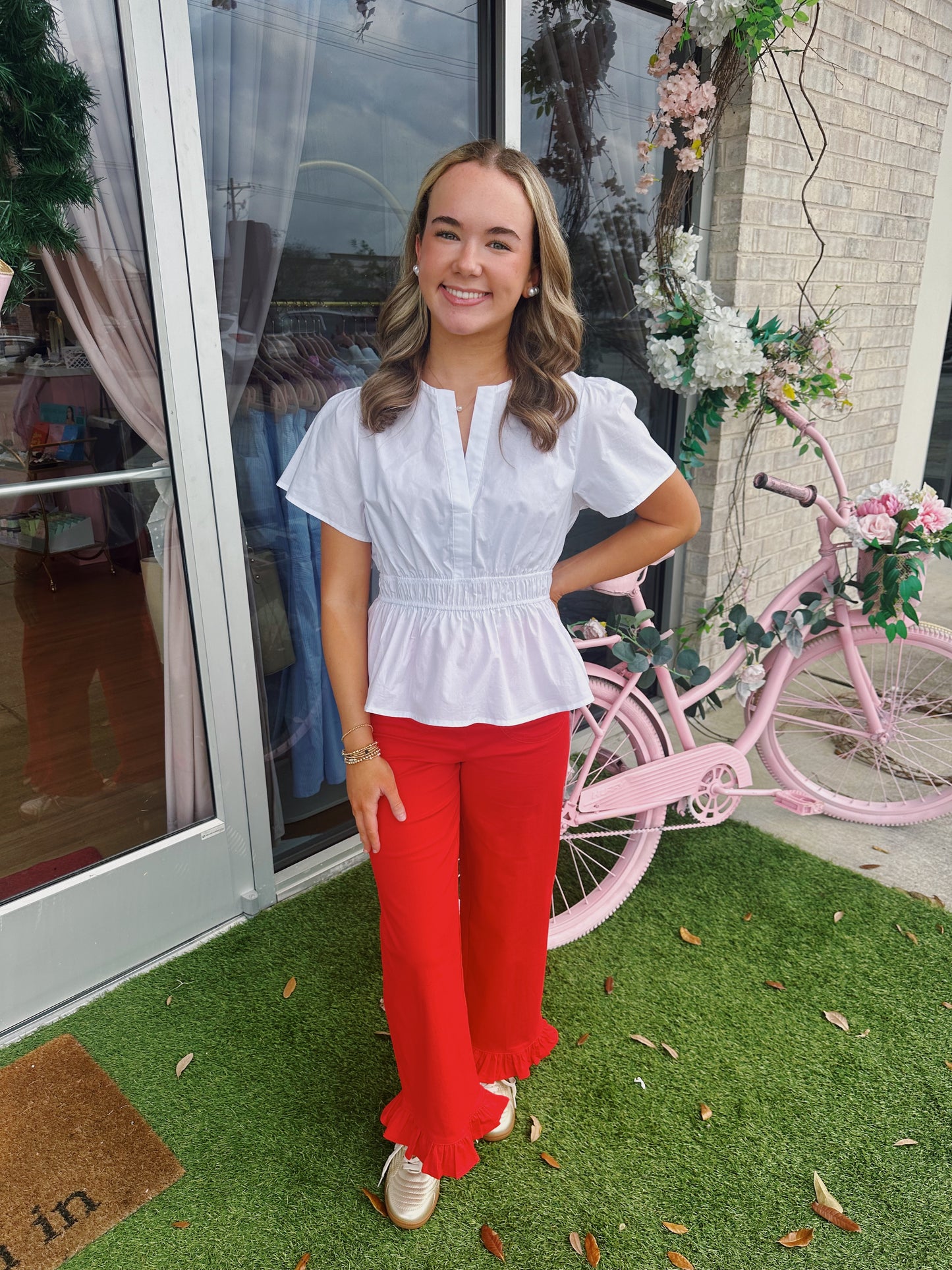 Scarlet Ruffle Hem pants