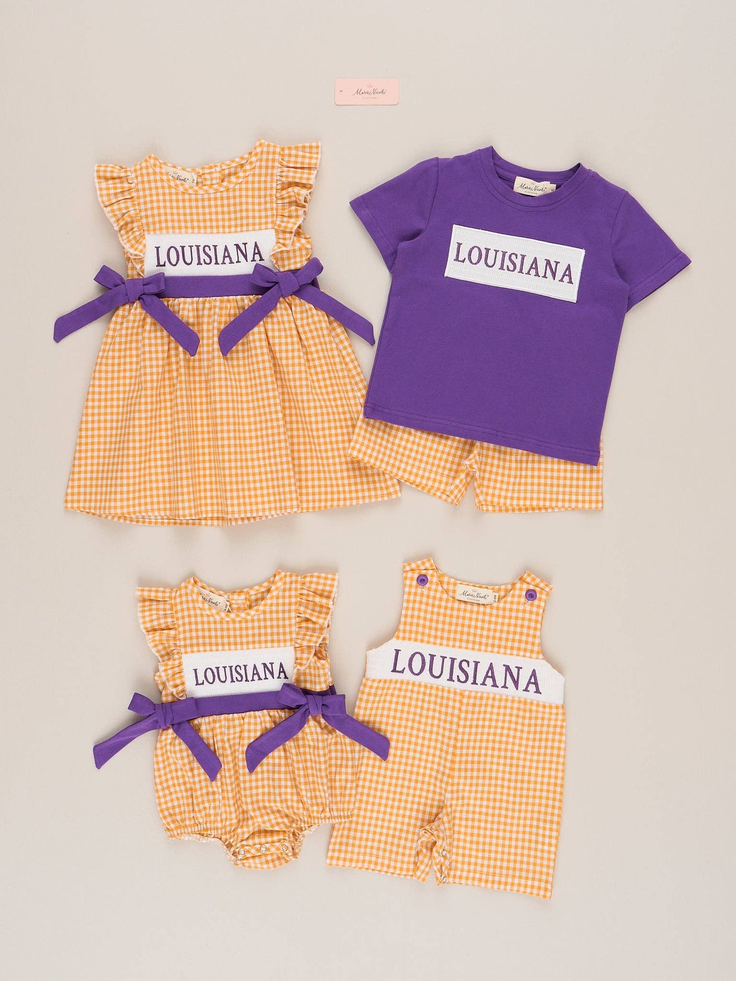 Louisiana Smocked Gingham Outfit