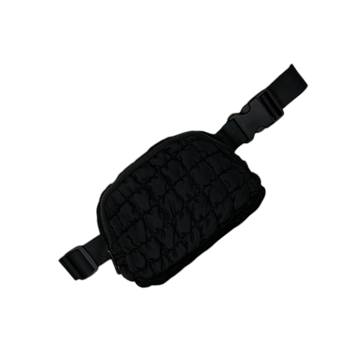 Puffer Quilted Belt Bag Black