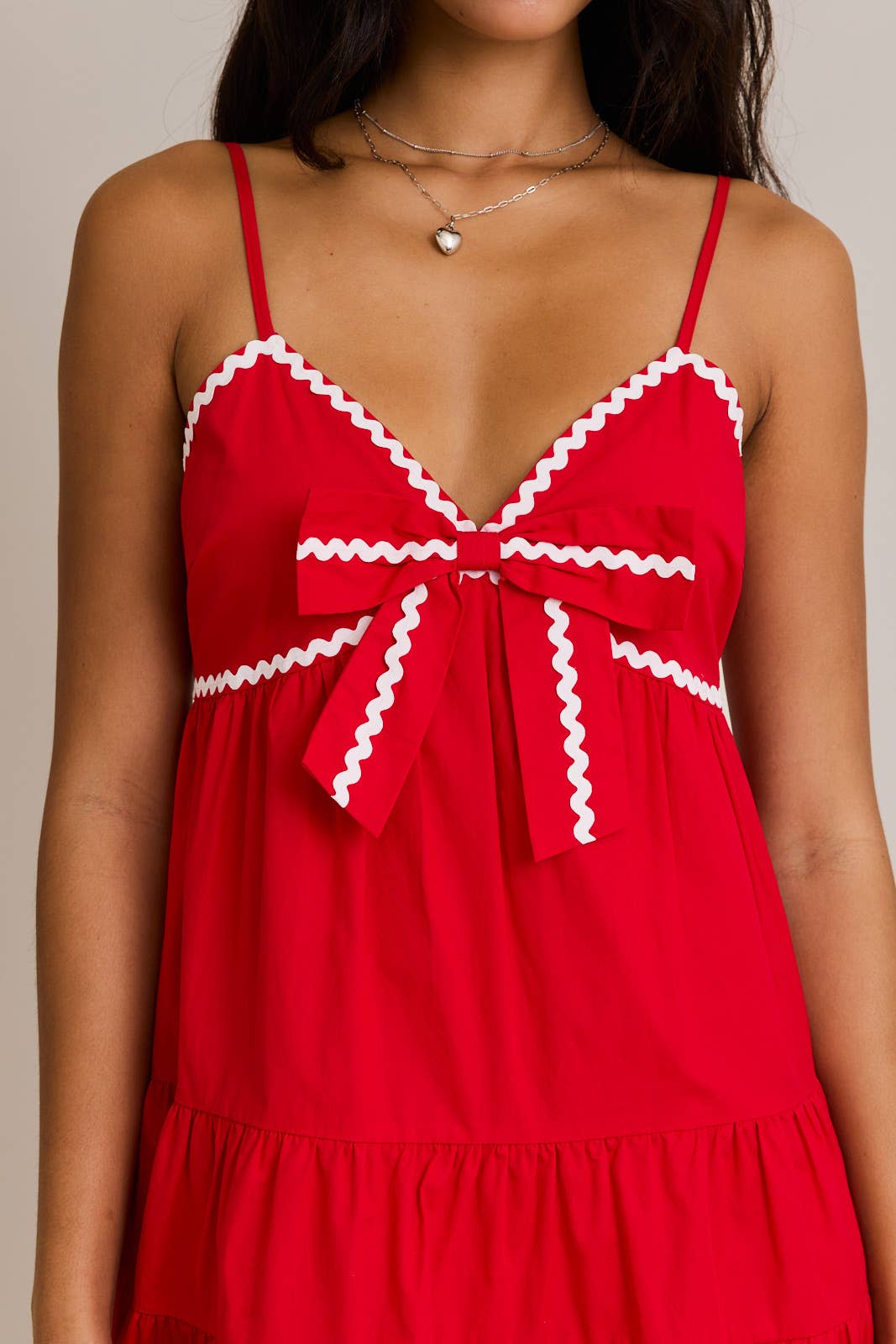 SLEEVELESS MINI DRESS WITH RIC RAC TRIM