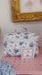 Picnic Floral Navy Quilted Travel Case