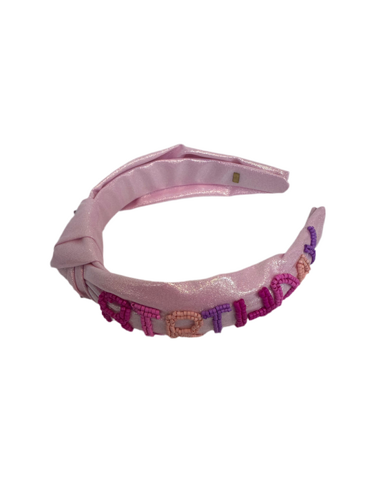 Crystallized Galaxy headband with embroider BIRTHDAY