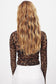 Leopard Sheer Mesh See Through Fitted Layering Top