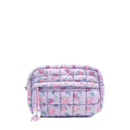 Quilted Scrunchies Floral Printed Pouch