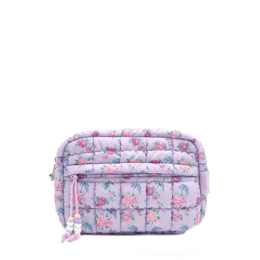 Quilted Scrunchies Floral Printed Pouch