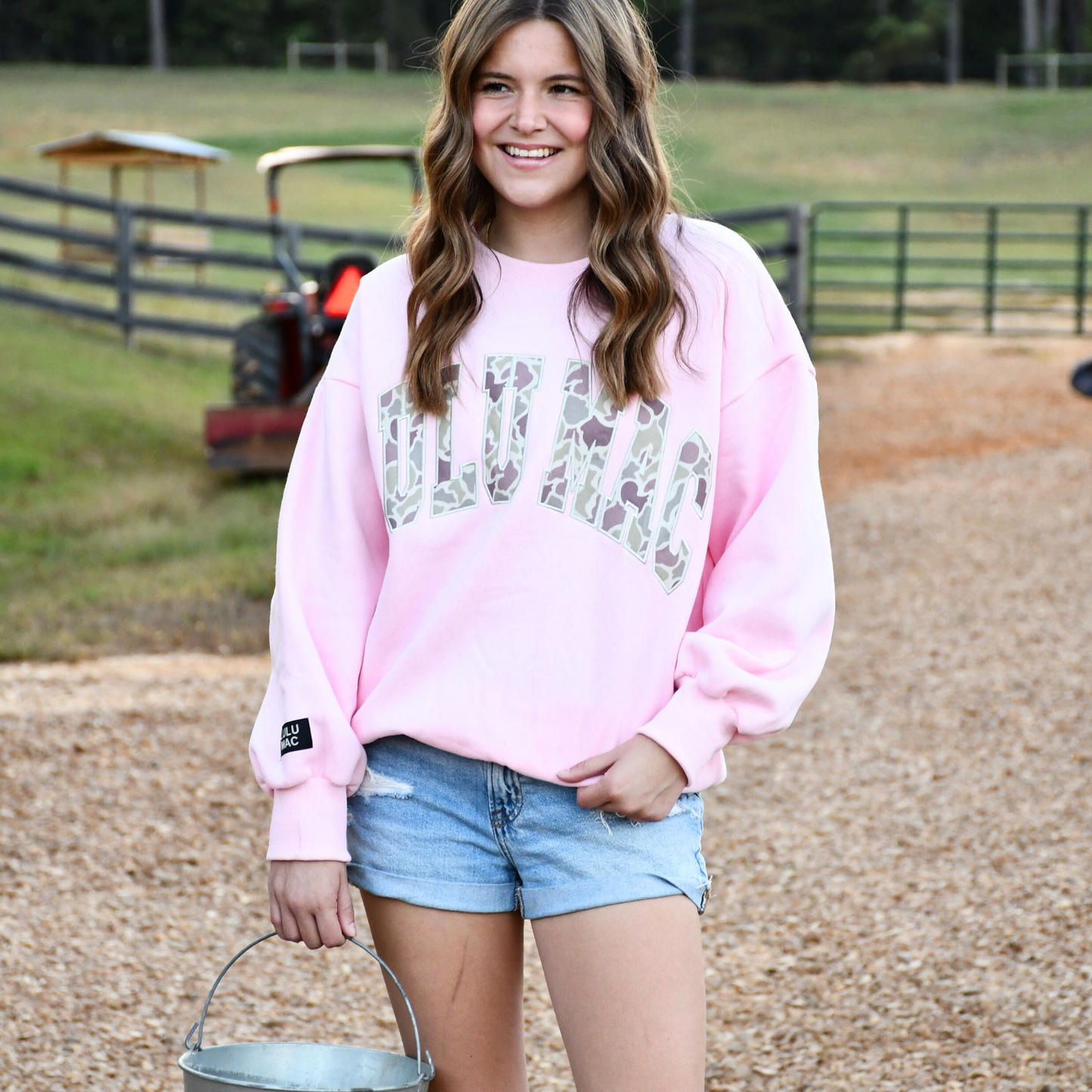 CAMO LIGHT PINK LULU MAC SWEATSHIRT