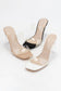 CLEAR DOUBLE STRAP TRANSPARENT HEELED SANDAL