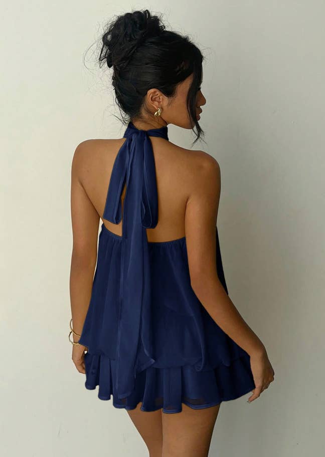 Halter Backless Bodycon Mini Dress