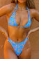 TWO-PIECE PRINTED LACE-UP SWIMSUIT