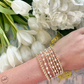 Classic Gold Filled & Mother of Pearl Beaded Bracelet - 31
