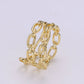 14k Gold Filled Chain Ring, Gold Stacking Ring Chain
