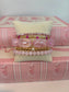 Blush Pink Oval Bubble Bead Stretch Bracelet