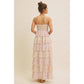 ROMANTIC FLORAL TIERED MAXI DRESS WITH RUCHED BUST