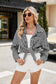 Women Striped Long Sleeve Button Down V Neck