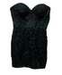 Black Sheer Strapless Stacees Hoco Dress