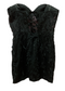 Black Sheer Strapless Stacees Hoco Dress