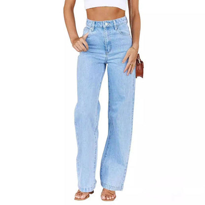 High Waist Denim Pant Straight Leg Jeans DPB3012