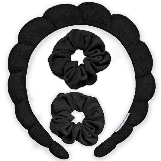 Youth Spa Headband - Skincare Headband & Scrunchie Wristband Set