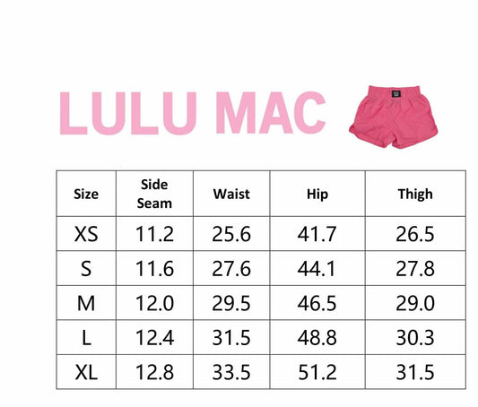DD-SHORT RED LULU MAC SOLID SHORTS